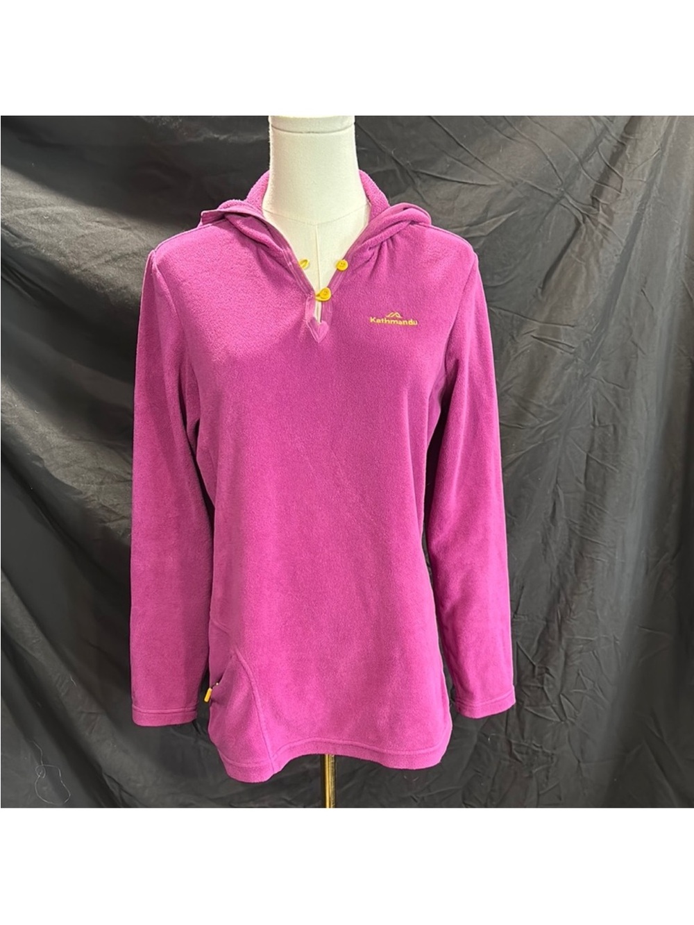 Kathmandu Women's Magenta Pullover Hoodie with Yellow Accents